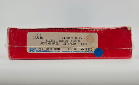 Smith & Nephew Richards 122145 Russell-Taylor Femoral Locking Nail 14mm x 40cm BX/1