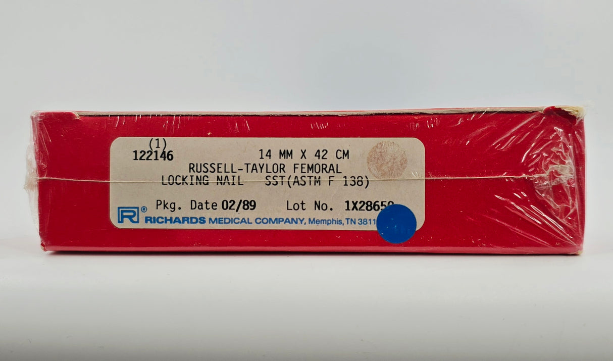 Smith & Nephew Richards 122146 Russell-Taylor Femoral Locking Nail 14mm x 42cm BX/1