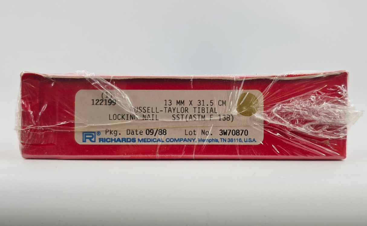 Smith & Nephew Richards 122199 Russell-Taylor Tibial Locking Nail 13mm x 31.5cm BX/1