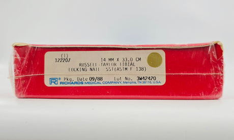 Smith & Nephew Richards 122207 Russell-Taylor Tibial Locking Nail 14mm x 33.0cm BX/1