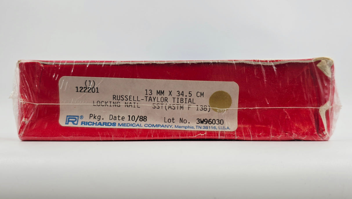 Smith & Nephew Richards 122201 Russell-Taylor Tibial Locking Nail 13mm x 34.5cm BX/1