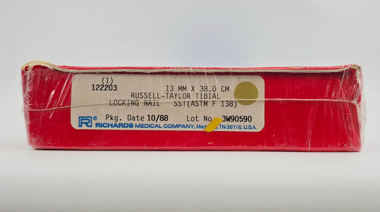 Smith & Nephew Richards 122203 Russell-Taylor Tibial Locking Nail 13mm x 38.0cm BX/1