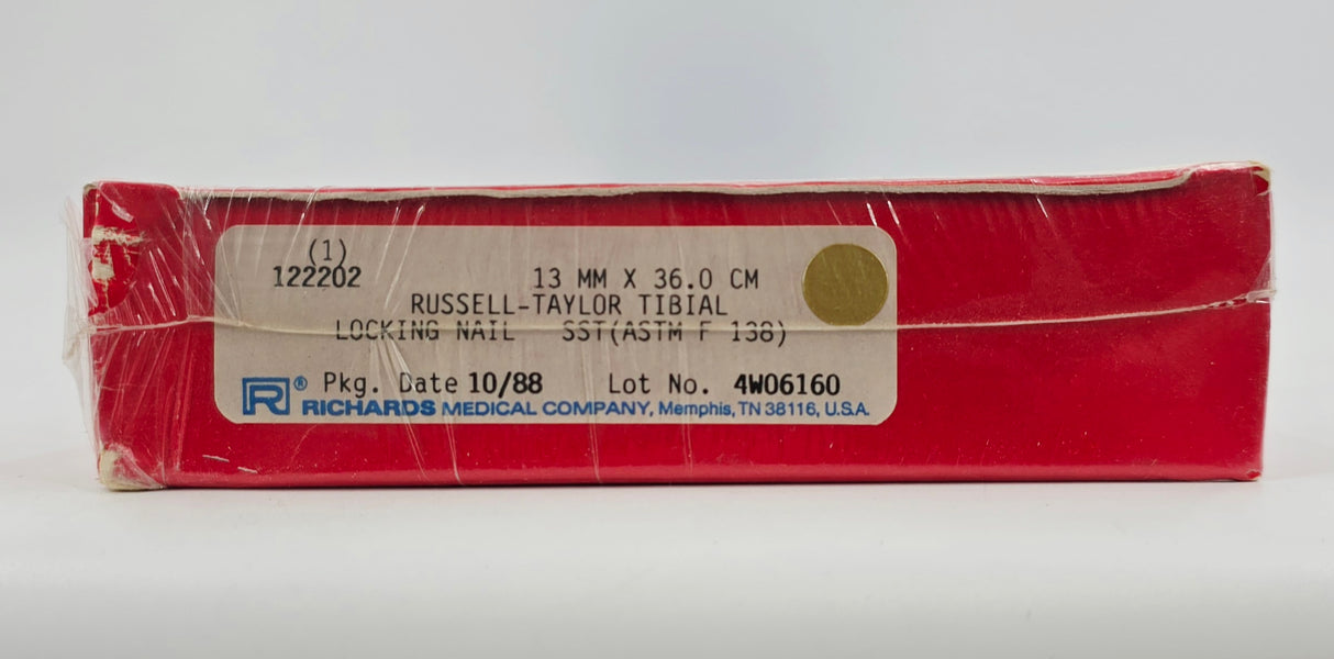 Smith & Nephew Richards 122202 Russell-Taylor Tibial Locking Nail 13mm x 36.0cm BX/1
