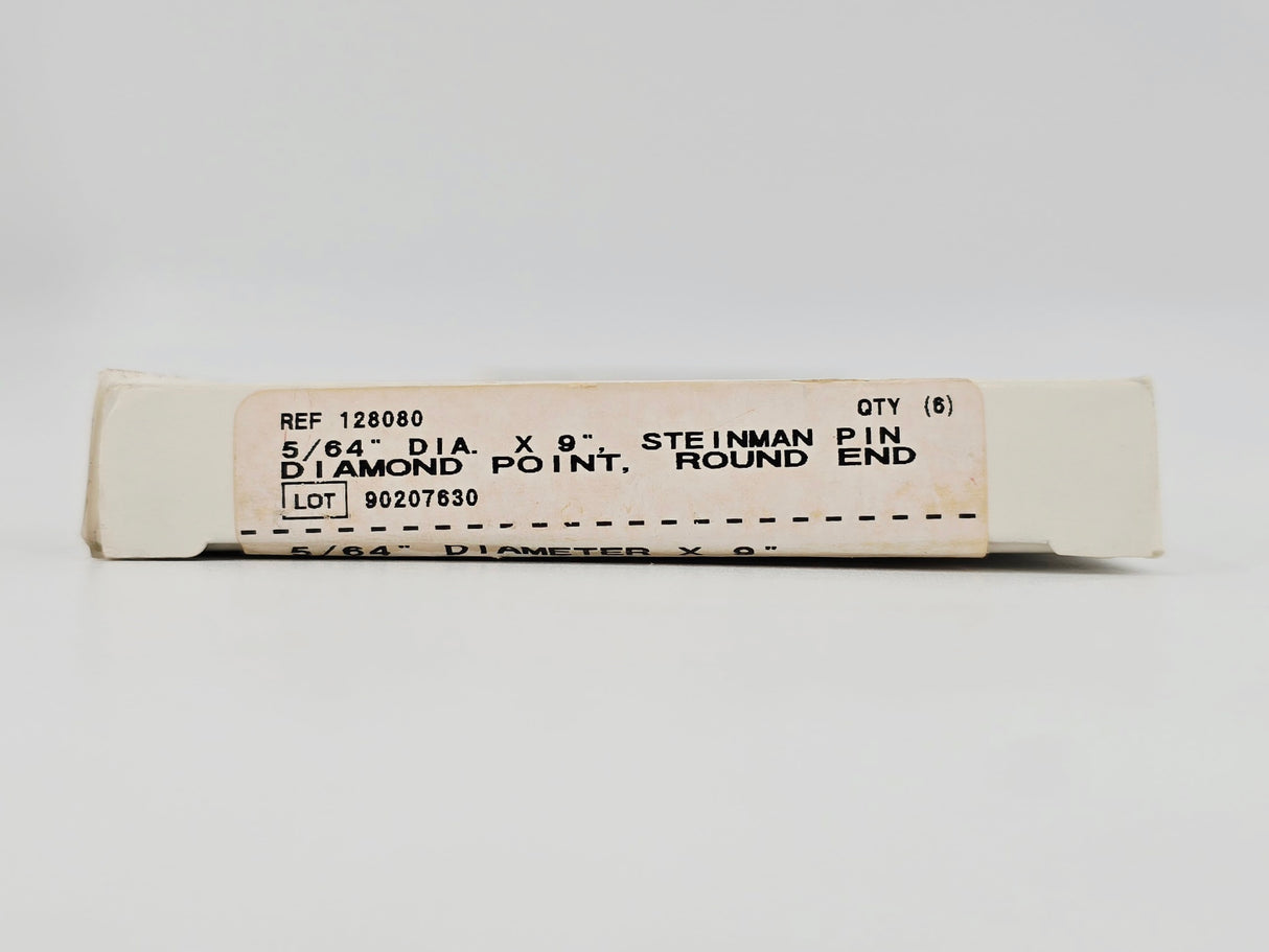 Smith & Nephew Richards 128080 Steinmann Pin 5/64" x 9" Diamond Point Round End BX/6