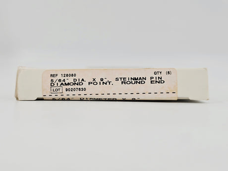 Smith & Nephew Richards 128080 Steinmann Pin 5/64" x 9" Diamond Point Round End BX/6
