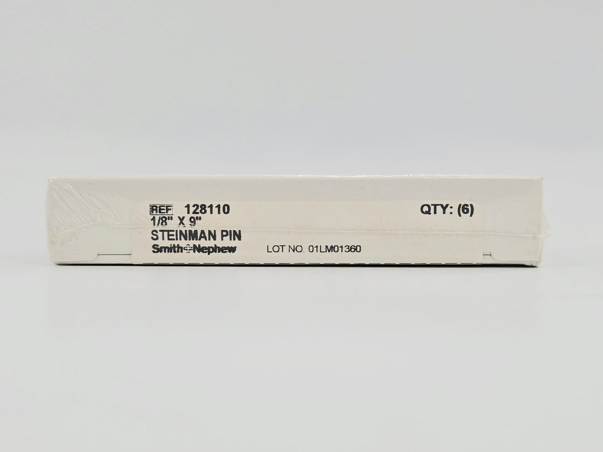 Smith & Nephew Richards 128110 Steinmann Pin 1/8" x 9" Diamond Point Round End BX/6