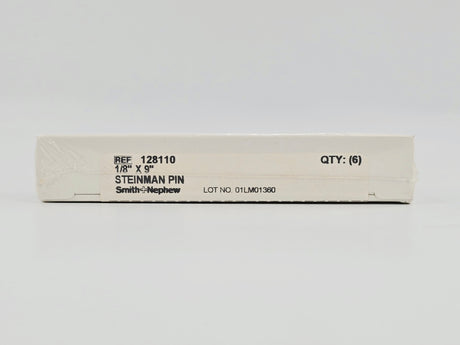 Smith & Nephew Richards 128110 Steinmann Pin 1/8" x 9" Diamond Point Round End BX/6