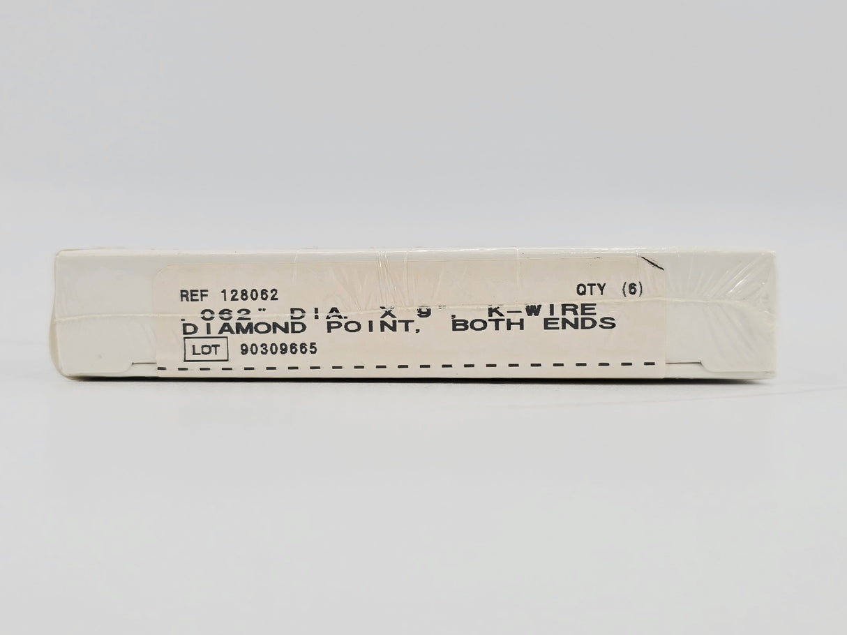 Smith & Nephew Richards 128062 Kirschner K-Wire Diamond Point Both Ends .062" x 9" BX/6