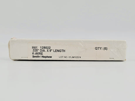 Smith & Nephew Richards 128022 Kirschner K-Wire Diamond Point Both Ends .035" x 9" BX/6
