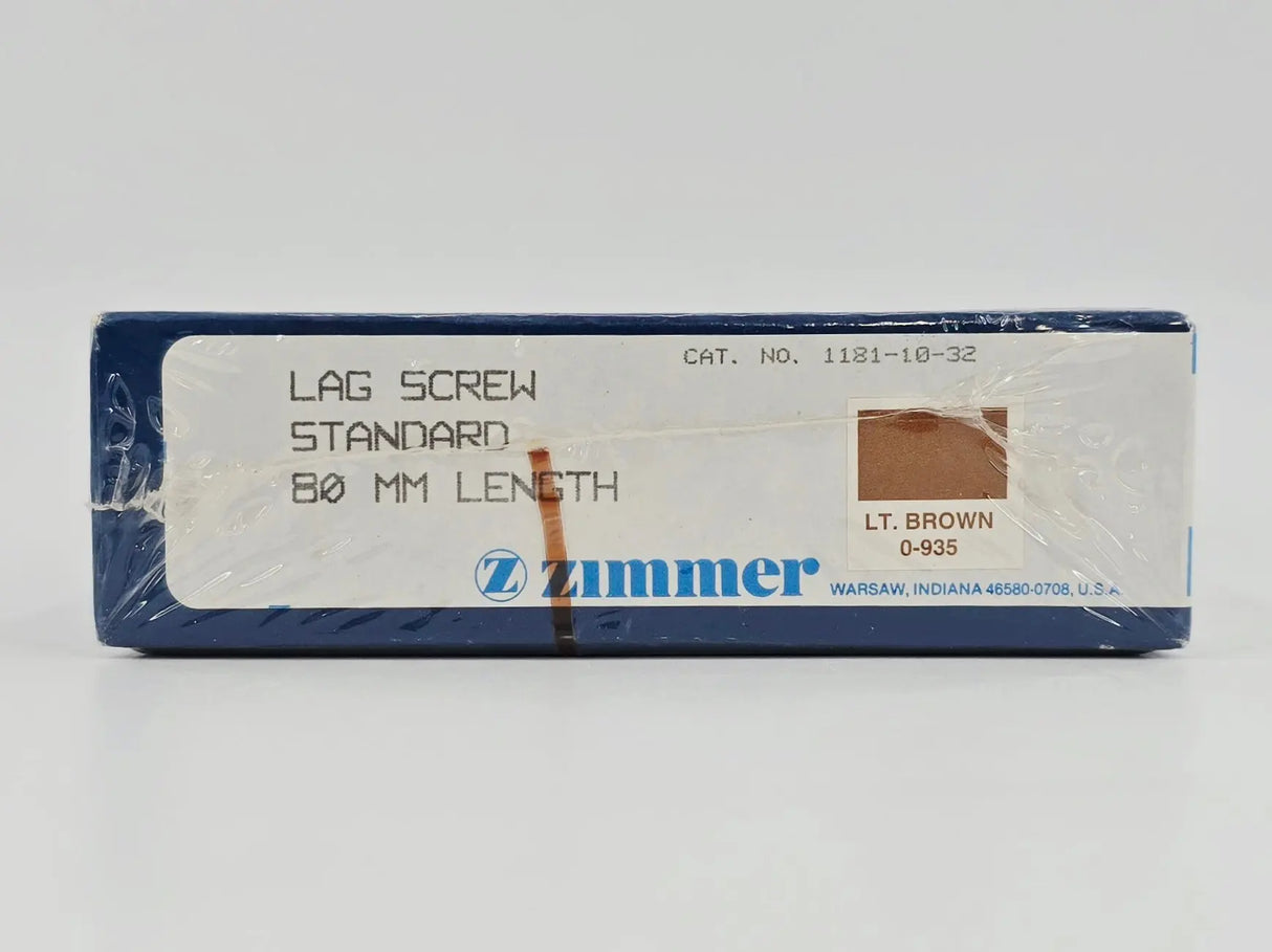 Zimmer Biomet 1181-10-32 Free-Lock Femoral Fixation System Compression Lag Screw Standard 12.7mm 80mm Length BX/1 Zimmer Biomet