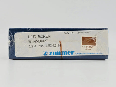 Zimmer Biomet 1181-10-47 Free-Lock Femoral Fixation System Compression Lag Screw Standard 13mm 110mm Length BX/1 Zimmer Biomet