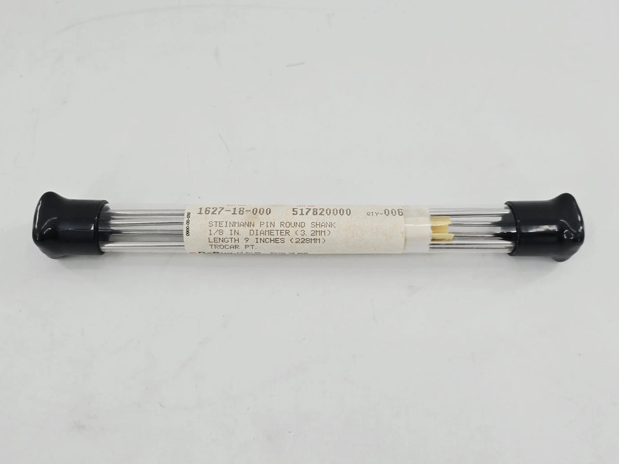 DePuy 1627-18-000 Steinmann Pin Round Shank Trocar Point 1/8" x 9" PK/6 DePuy