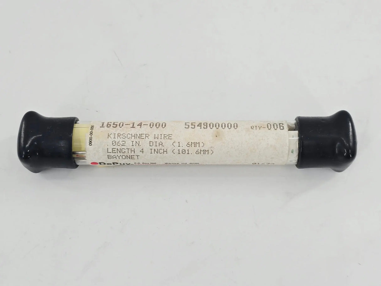 DePuy 1650-14-000 Kirschner Wire Bayonet Point .062" x 4" 6/PK DePuy