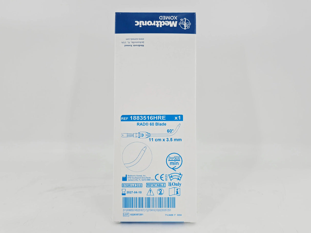 Medtronic 1883516HRE RAD 60 Rotatable Curved Sinus Blade 60° 11 cm x 3.5 mm 1/BX Medtronic