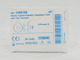 Medtronic 1056108 Moretz Tytan Pediatric Ventilation Tube w/ Tab, Titanium 0.76mm I.D. 5/BX Medtronic