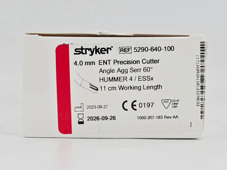 Stryker 5290-640-100 ENT Precision Cutter Blade 4.0mm Aggressive Serrated 60° ESSx/Hummer 4 5/BX Stryker
