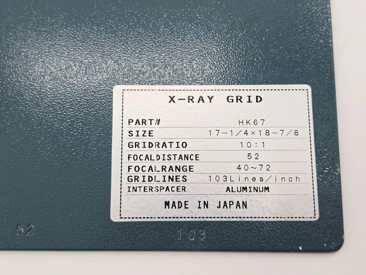 HK67 Anti-Scatter Grid 17-1/4 x 18-7/8 Primis Medical