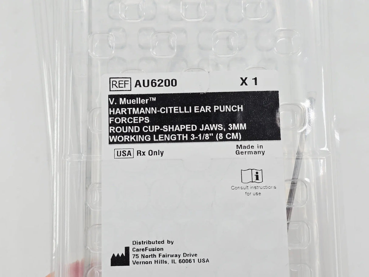 V. Mueller AU6200 Hartmann-Citelli Ear Punch Forceps Round Cup-Shaped Jaws ENT Primis Medical