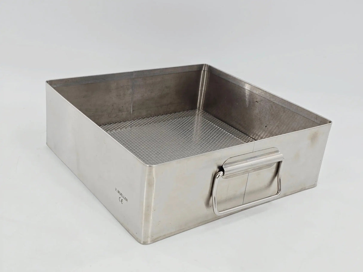 V. Mueller 132566 Sterilization Tray 10x10x3 Stainless Steel Primis Medical