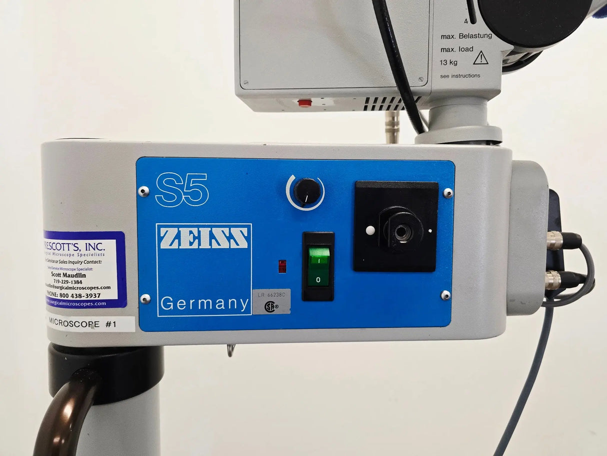 Carl Zeiss OPMI MD Surgical Microscope S5 Stand Dual View ACCU Beam II Primis Medical