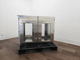 Industrial Stainless Steel Passthrough Cabinet w/Glass Doors Restaurant Wine Bar Primis Medical