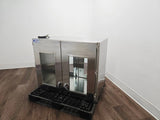 Industrial Stainless Steel Passthrough Cabinet w/Glass Doors Restaurant Wine Bar Primis Medical