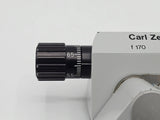 Carl Zeiss f=170 Binocular Microscope Head w/ 10x/21B Eyepieces Primis Medical