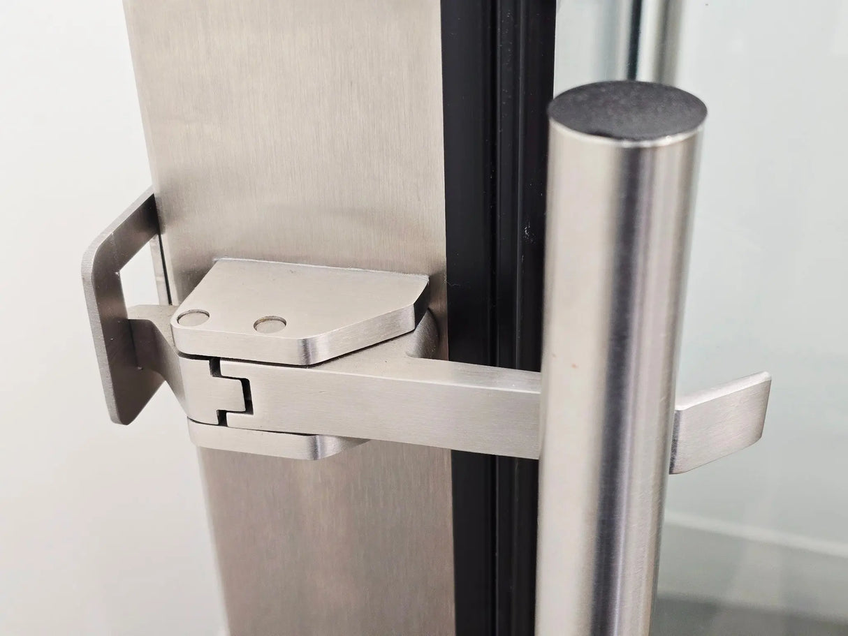 Atmos Stainless Steel Pass-Through Cabinet Interlocking Glass Doors 44x30x45 Primis Medical