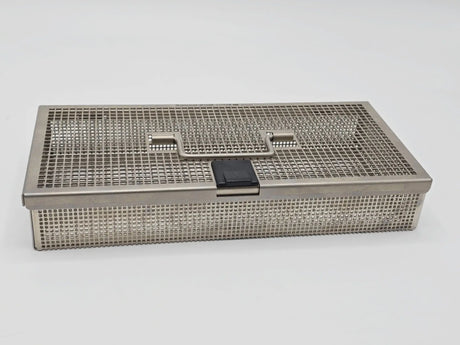 Aesculap JF159R Perforated Basket w/ Lid 10x5x1 Primis Medical