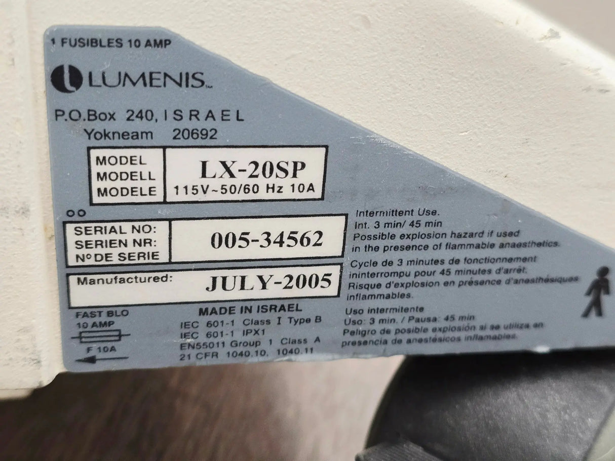 Lumenis Luxar LX-20SP NovaPulse CO2 Laser System For Parts Primis Medical