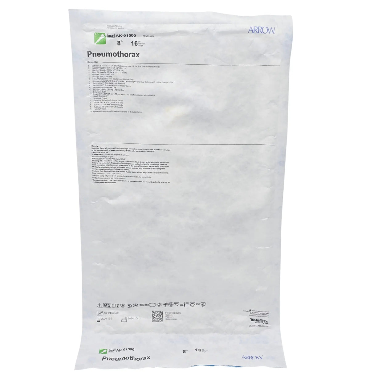 Teleflex AK-01500 Pneumothorax 6/18 Kit Primis Medical