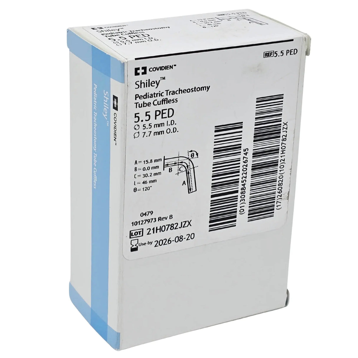 Covidien 5.5 PED Pediatric Tracheostomy Tube - Cuffless Airway Tube Primis Medical