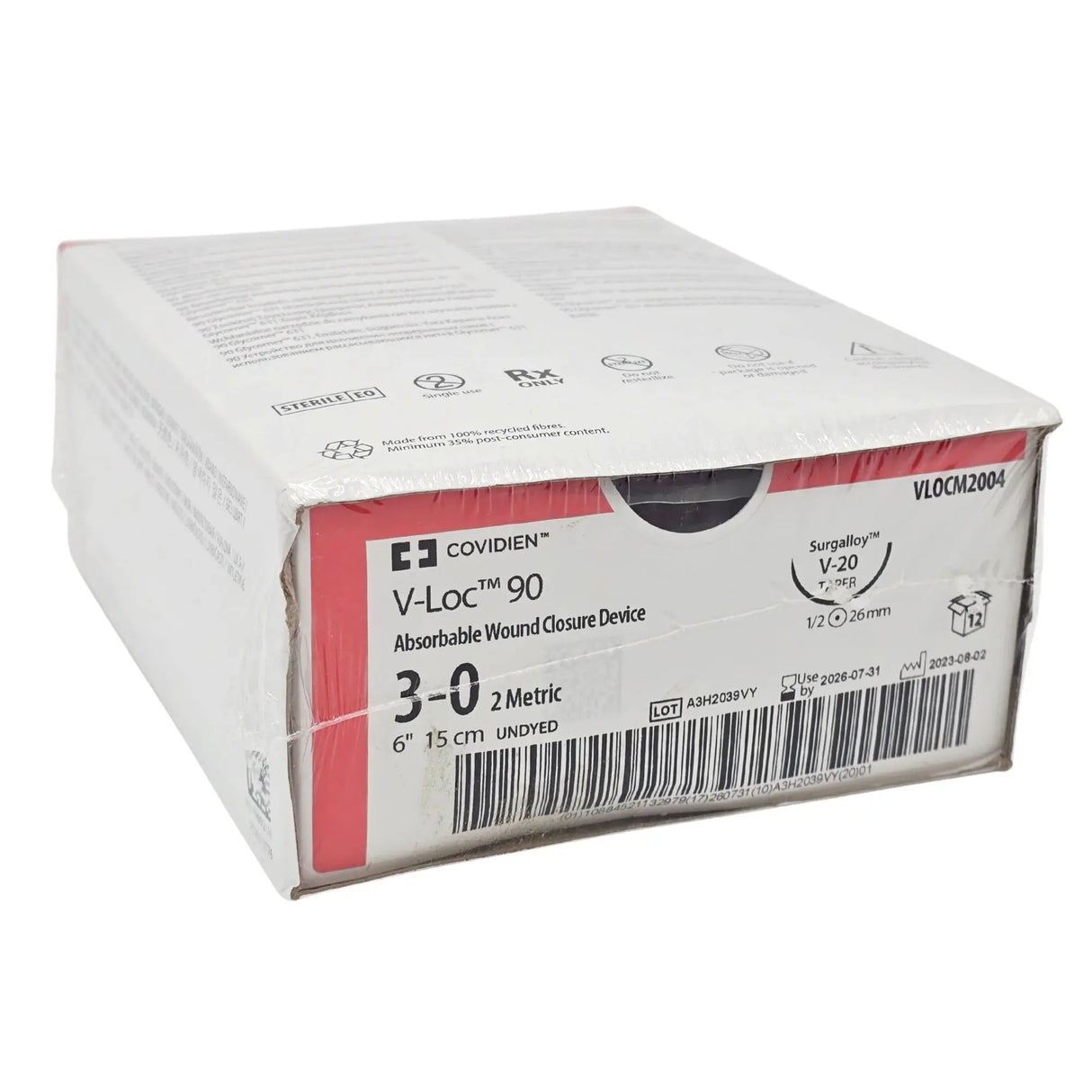 Covidien VLOCM2004 V-Loc Wound Closure Device - Absorbable Barbed Suture Primis Medical
