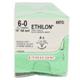Ethicon 697G Nylon Suture - Size 3-0, 18" Black Monofilament, Nonabsorbable (Box of 12) Primis Medical