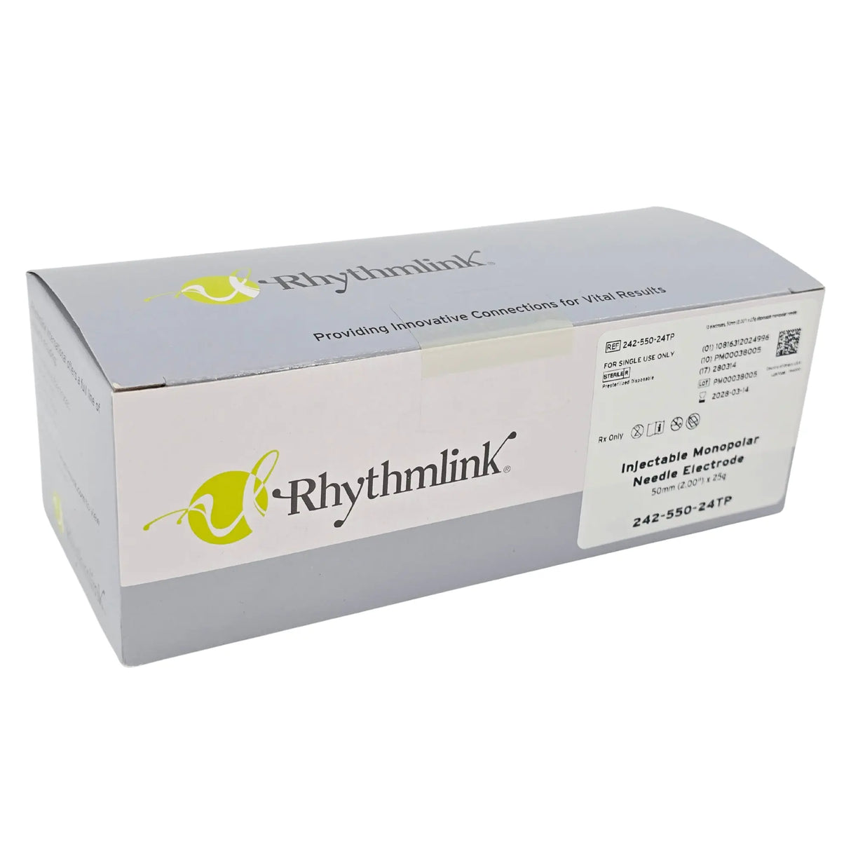 Rhythmlink 24255024TP Injectable Monopolar Needle Electrodes - EMG, 50 mm Primis Medical