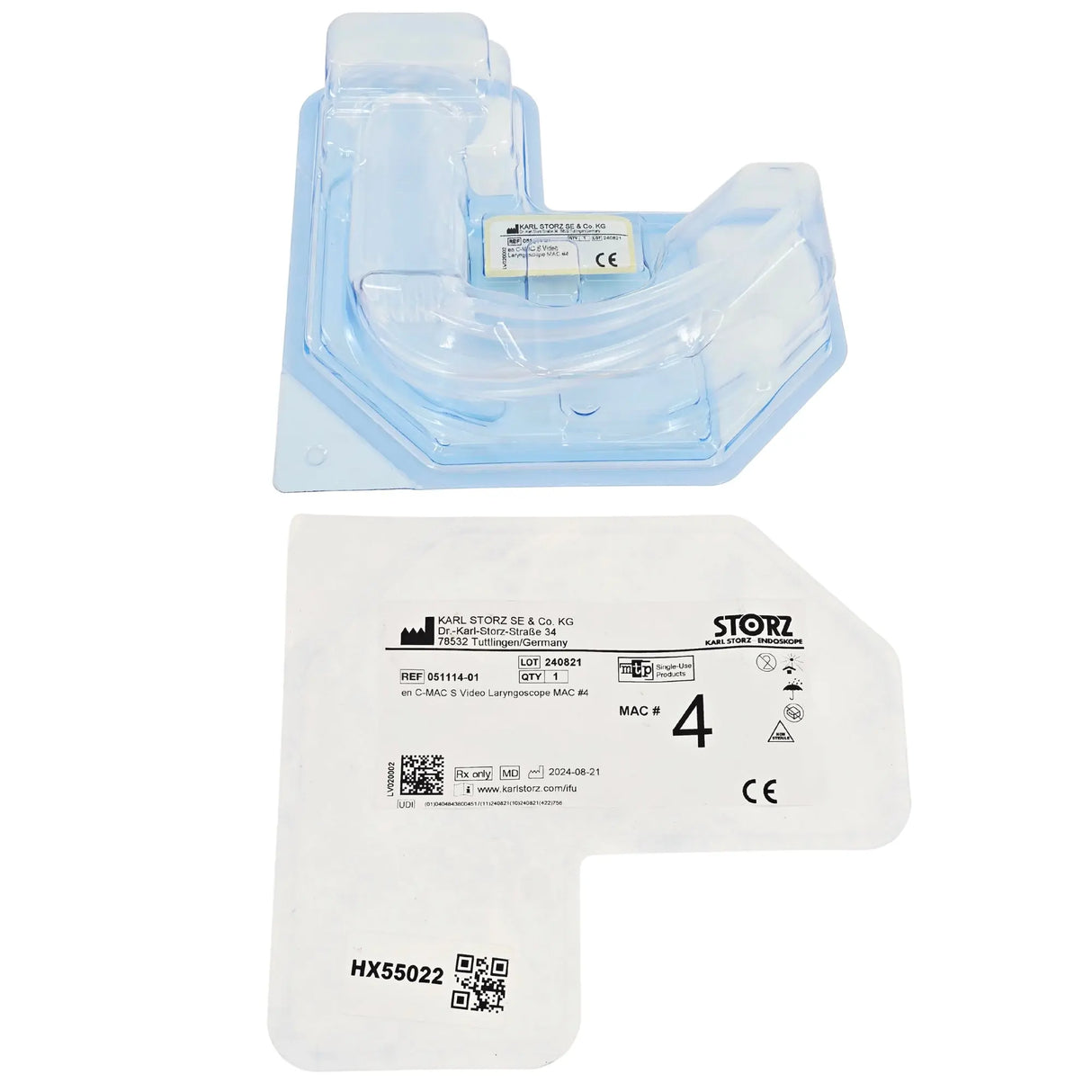 Karl Storz 051114-10 C-MAC S Video Laryngoscope MAC #4 - Single-Use Airway Blade Karl Storz