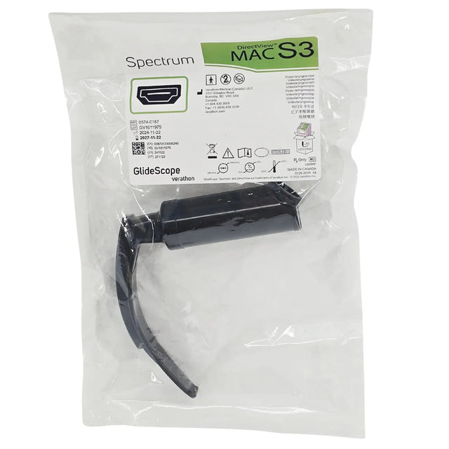 Verathon GlideScope 0574-0187 Spectrum DirectView Mac S3 - Disposable Video Laryngoscope Blade Verathon