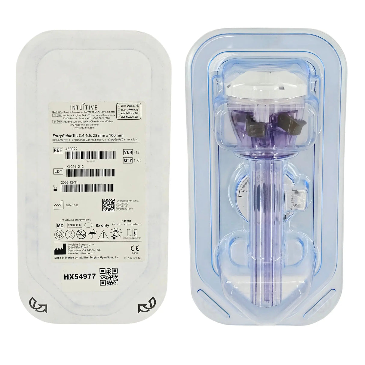 Intuitive Surgical EntryGuide 430022 Instrument Access Kit - Standard C.6.6.6 Configuration Intuitive Surgical