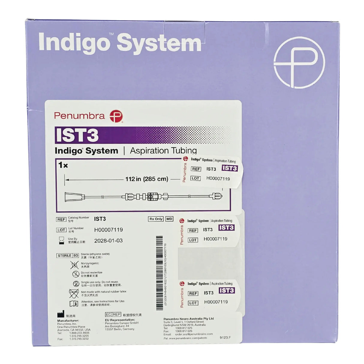 Penumbra Indigo IST3-A 110 Aspiration Tubing - Surgical Irrigation and Aspiration Set Penumbra