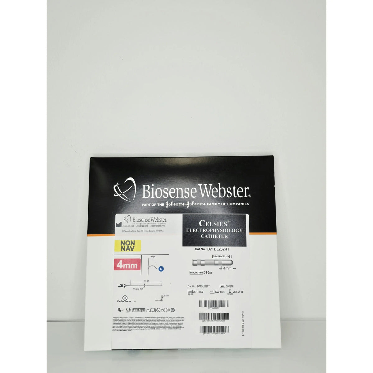 Biosense Webster Inc, D7TDL252RT, BX, New - Inner Sterile Package Intact, 10846835000412, EXPIRED Biosense Webster Inc