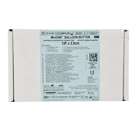 Applied Medical Technology M1-5-1220-I MiniONE Low Profile Balloon Button Gastrostomy Tube Kit 12 Fr 2.0cm ENFit – New Applied Medical