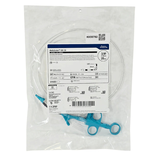Boston Scientific M00545190 Autotome RX 39 Cannulating Sphincterotome 20mm Cut Wire 5mm Tip 0.025" Guidewire – New Boston Scientific