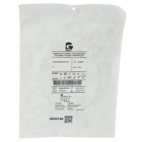Galt Medical SGW-051-04 Specialty Guidewire 0.010" x 60cm Peripheral Vascular Guidewire – New Galt Medical