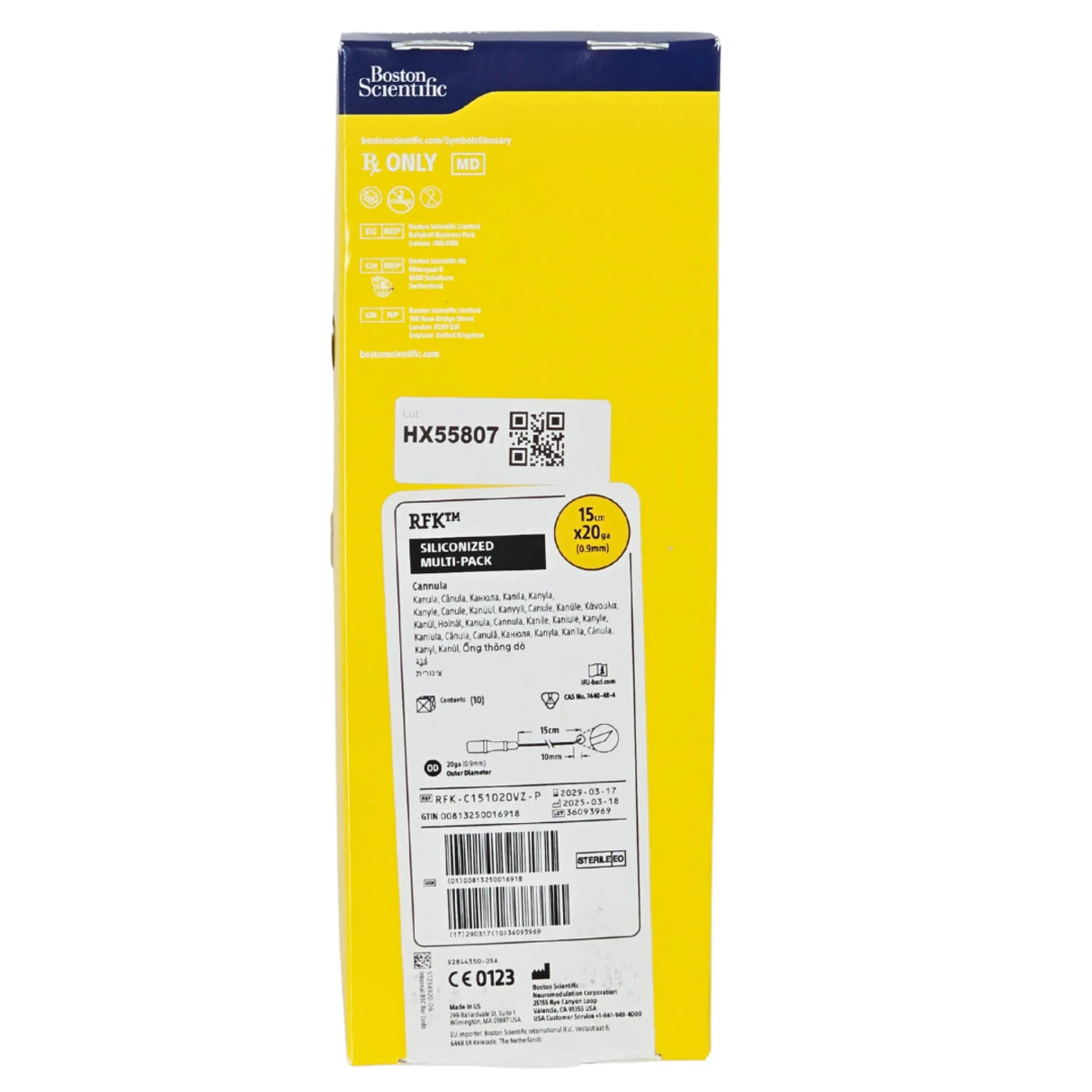 Boston Scientific RFKC151020VZP Cosman Cannula 15cm 10mm Tip 20G Sharp Curved – New Boston Scientific