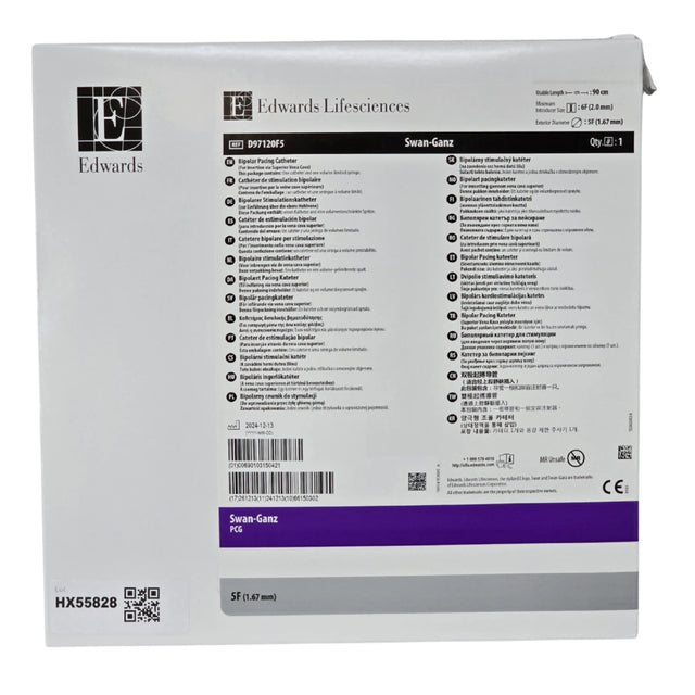 Edwards D97120F5 Swan-Ganz Bipolar Pacing Catheter 5F x 90cm SVC Insertion – New Edwards