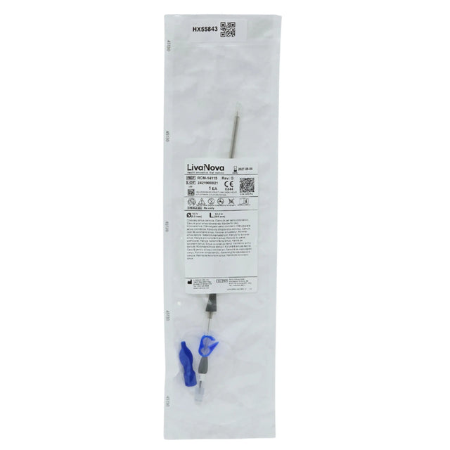 LivaNova RCM-14115 Retrograde Cardioplegia Cannula 15Fr x 30.5cm Manually-Inflating Silicone Balloon New Single Unit LivaNova
