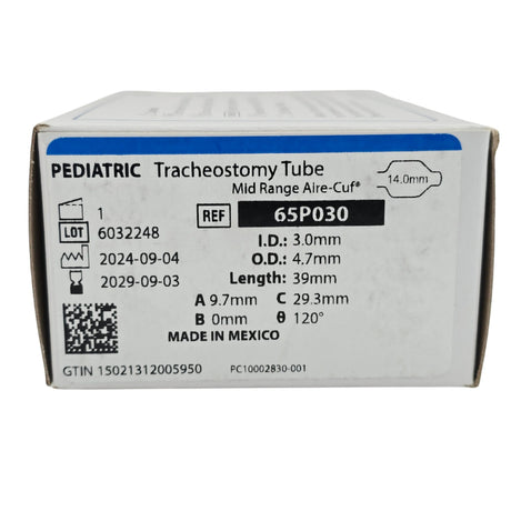 Smiths Medical 65P030 Bivona Aire-Cuf Pediatric Cuffed Tracheostomy Tube – New Smiths Medical