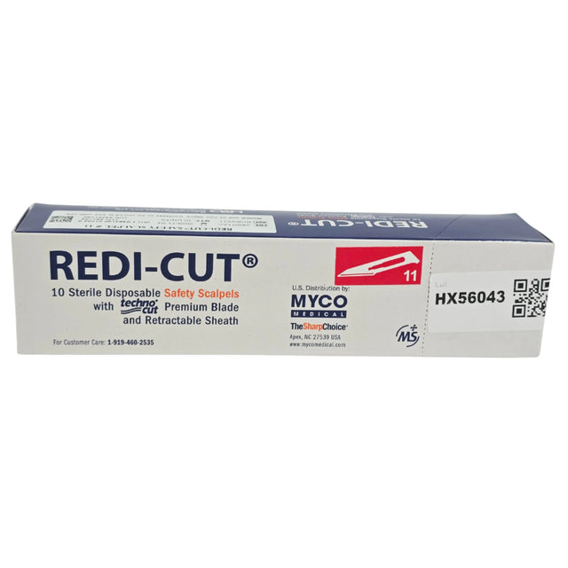MYCO RCRSS11 REDI-CUT #11 Disposable Safety Scalpel with Retractable Sheath 10/Box - New Myco