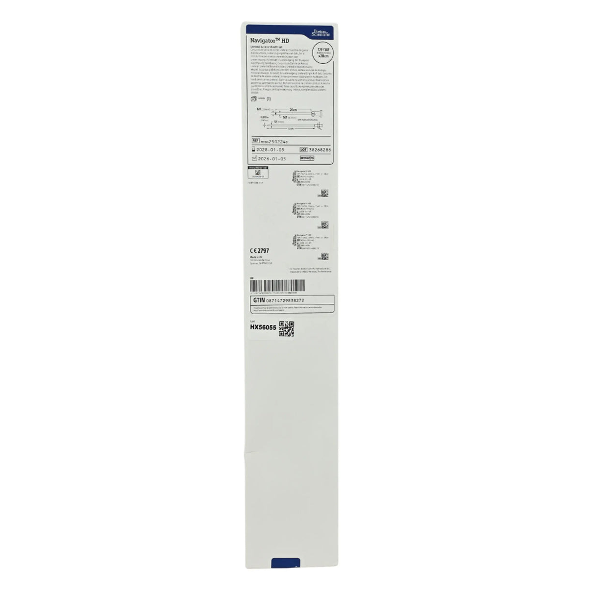 Boston Scientific M0062502240 Navigator HD Ureteral Access Sheath 12/14F x 28cm 1/EA - New Boston Scientific