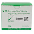 BD 305167 Hypodermic Needle 21G x 1-1/2" Regular Bevel Sterile 100/Box - New BD